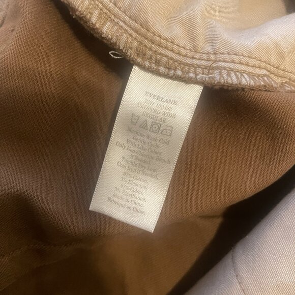 Everlane Brown Wide Leg Cropped Jean Pants Size 00 Comfy Casual - Picture 7 of 9